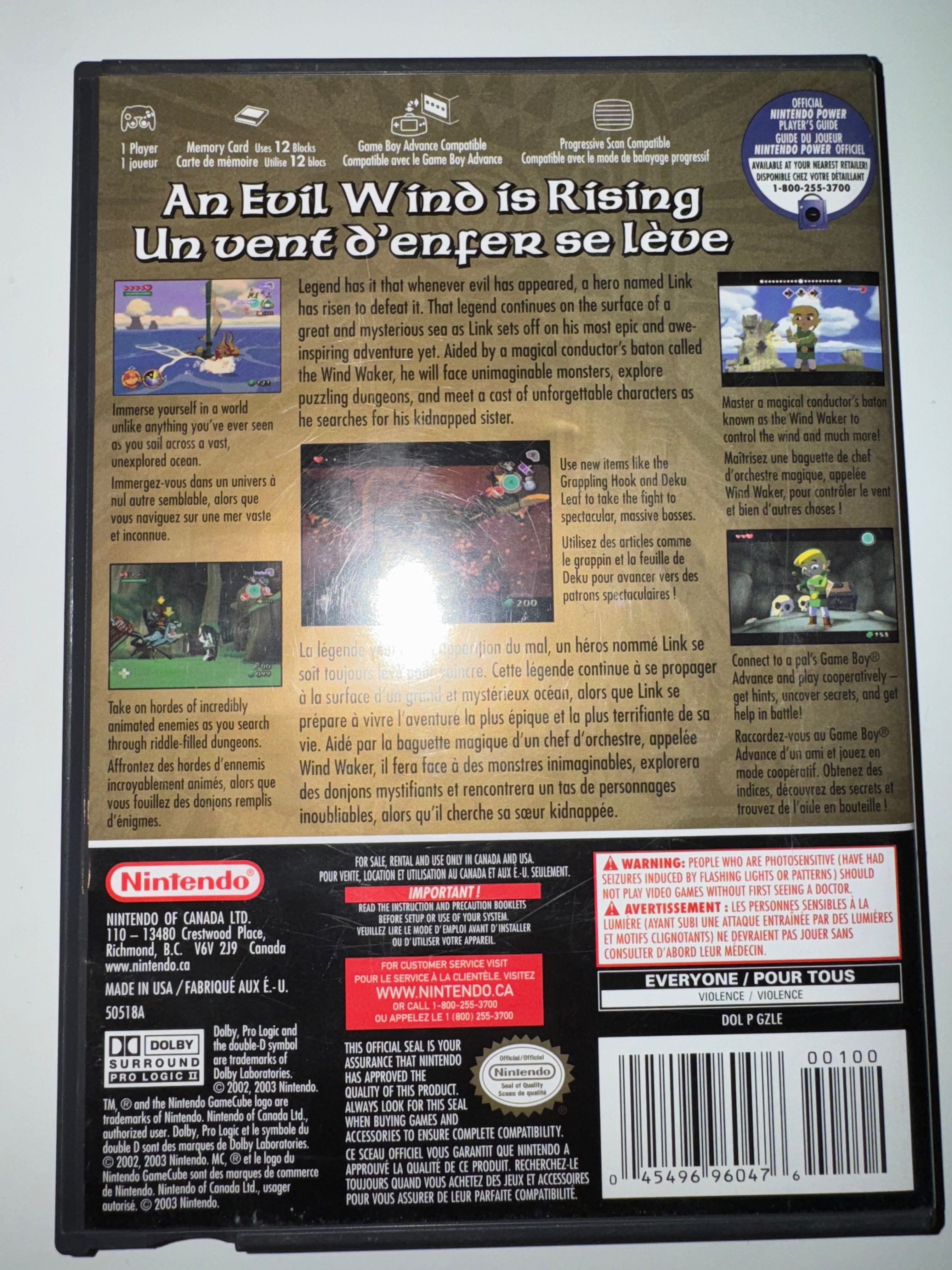 The Legend of Zelda The Wind Waker (Nintendo GameCube, 2003) CIB COMPLETE GC