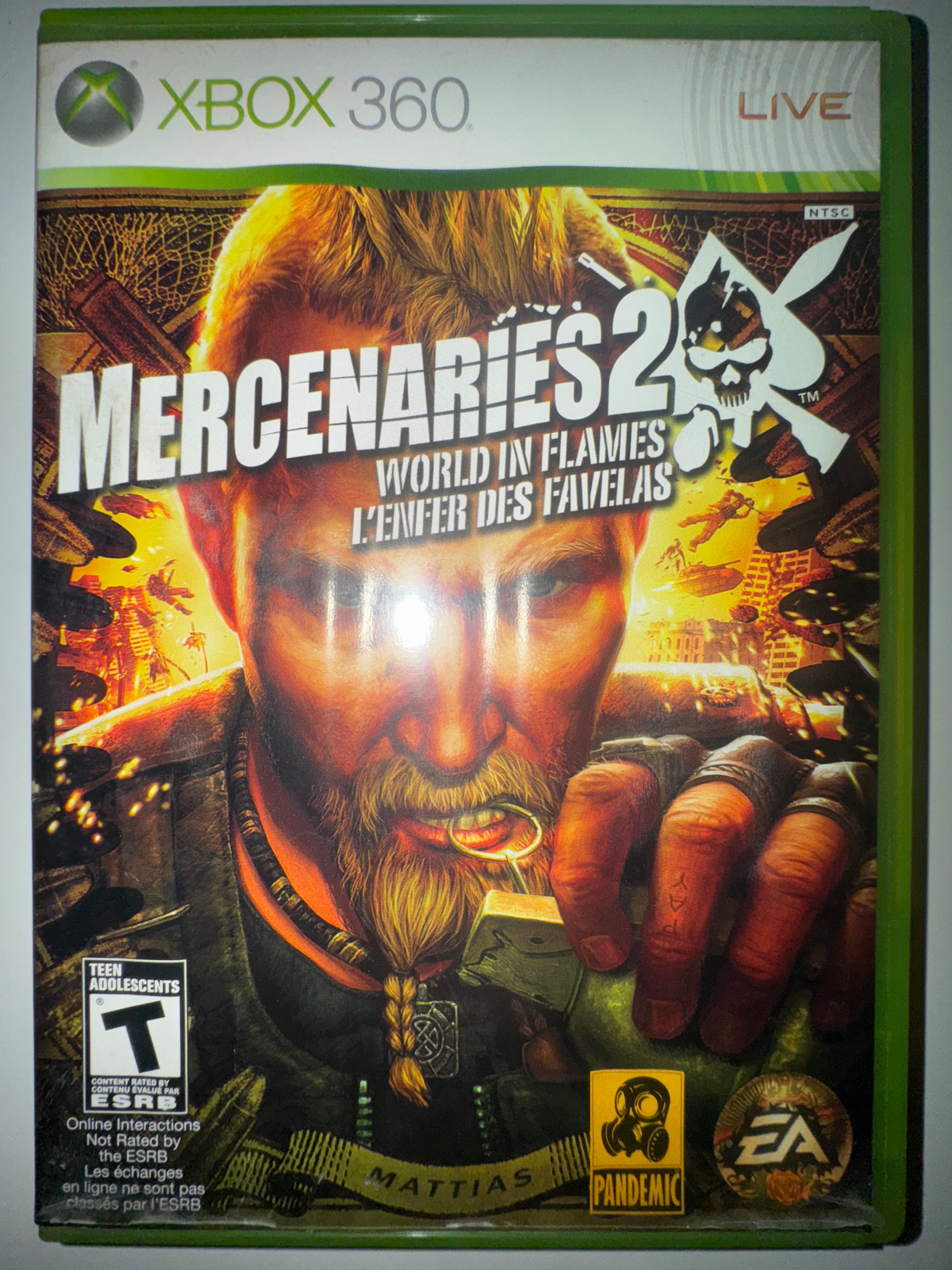 MERCENARIES 2 WORLD IN FLAMES XBOX 360
