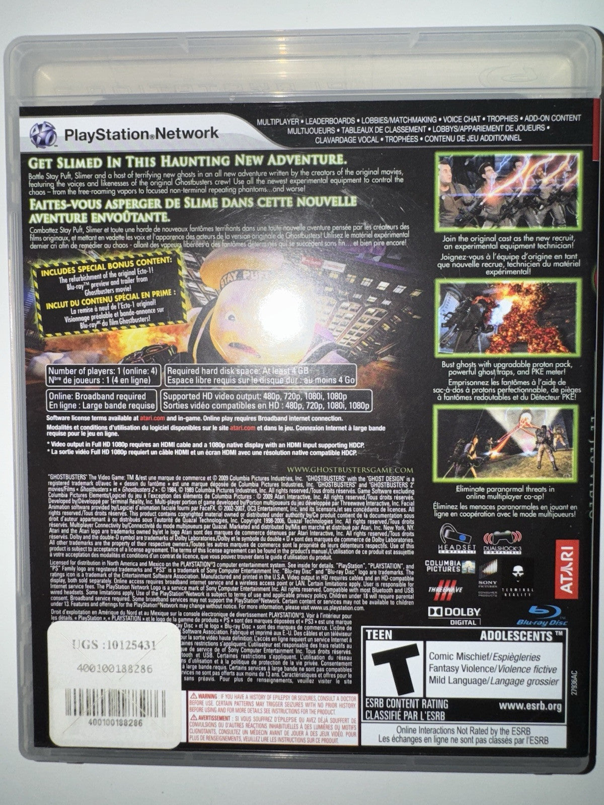 Ghostbusters: The Video Game (Sony PlayStation 3, 2009) CIB COMPLETE PS3