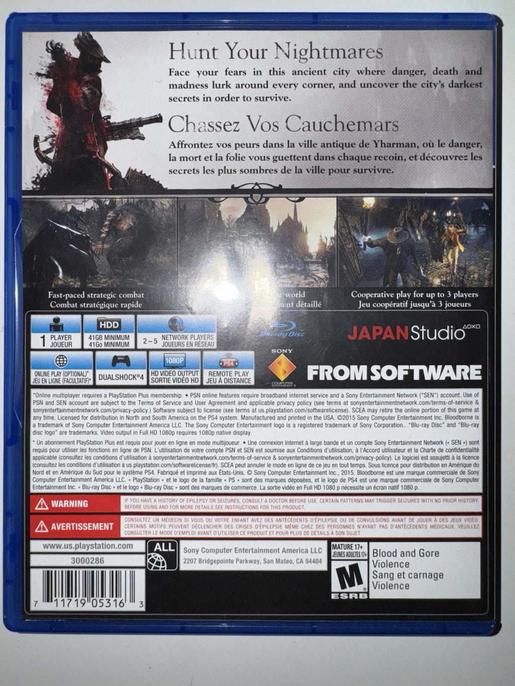 Bloodborne (PlayStation 4, 2015) PS4