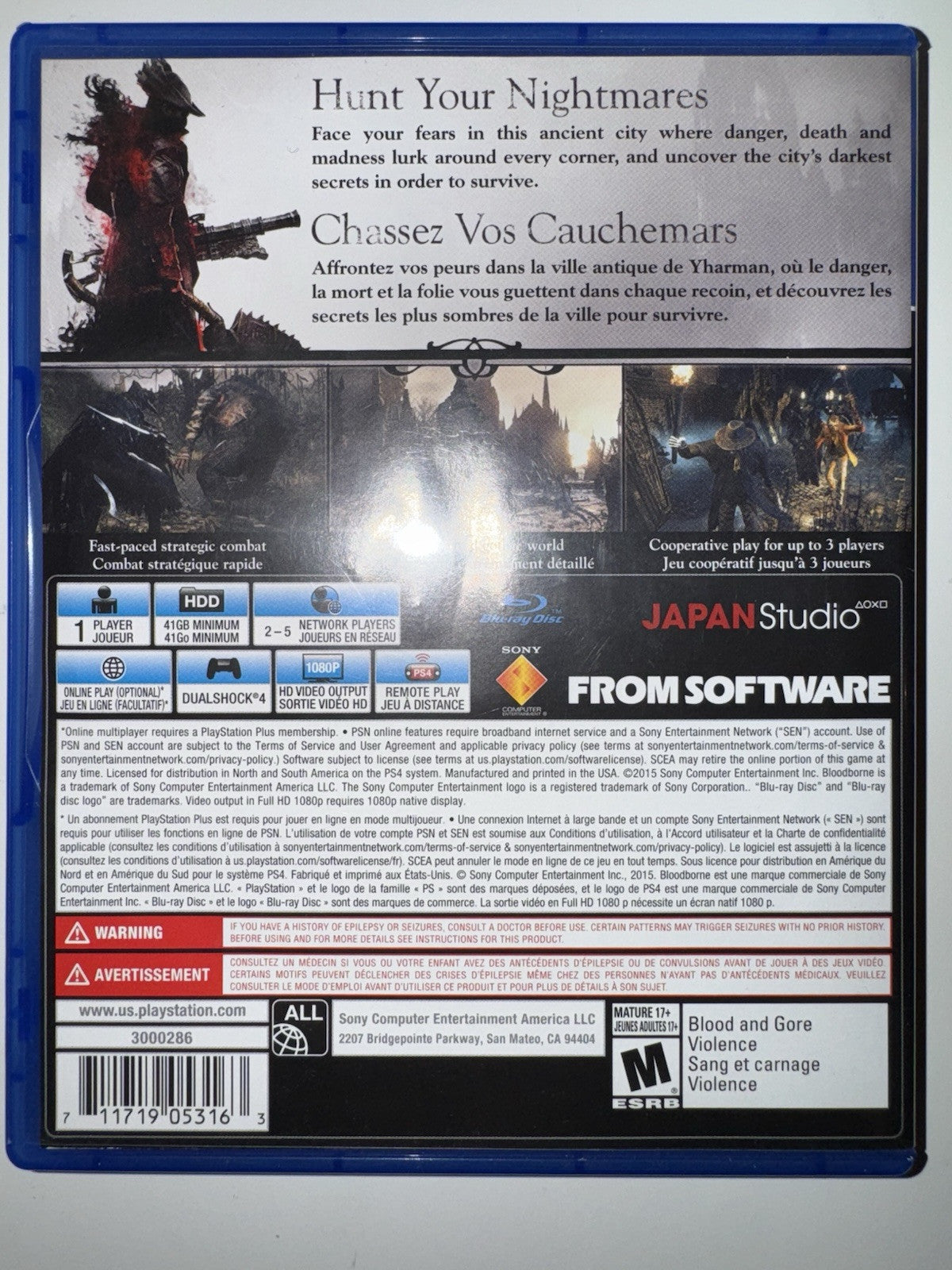 Bloodborne (PlayStation 4, 2015) PS4