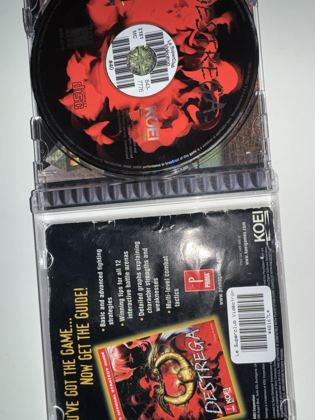 Destrega (Sony PlayStation 1, 1999) CIB COMPLETE + MANUAL PS1