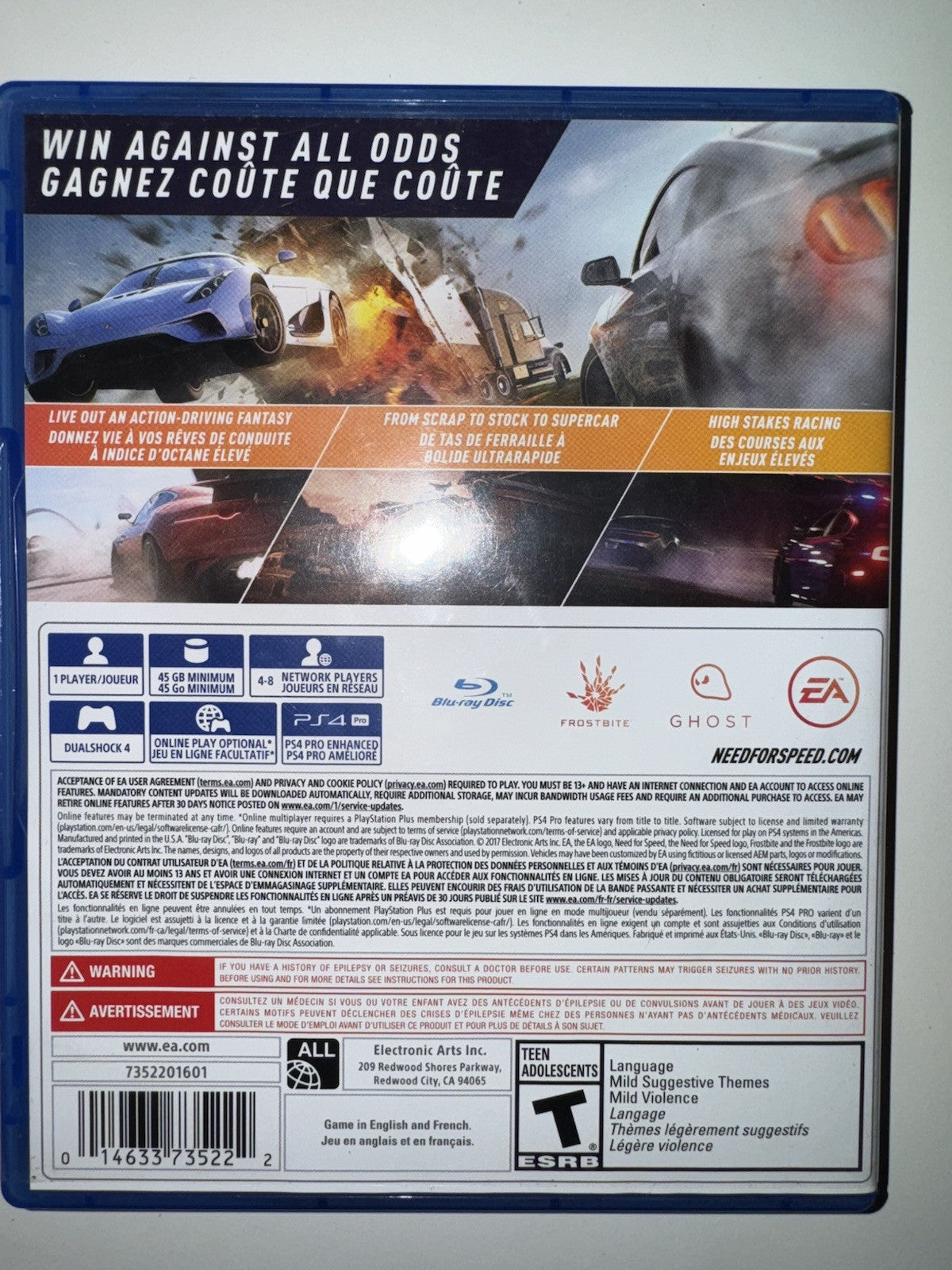 Need for Speed Payback - Sony PlayStation 4 PS4