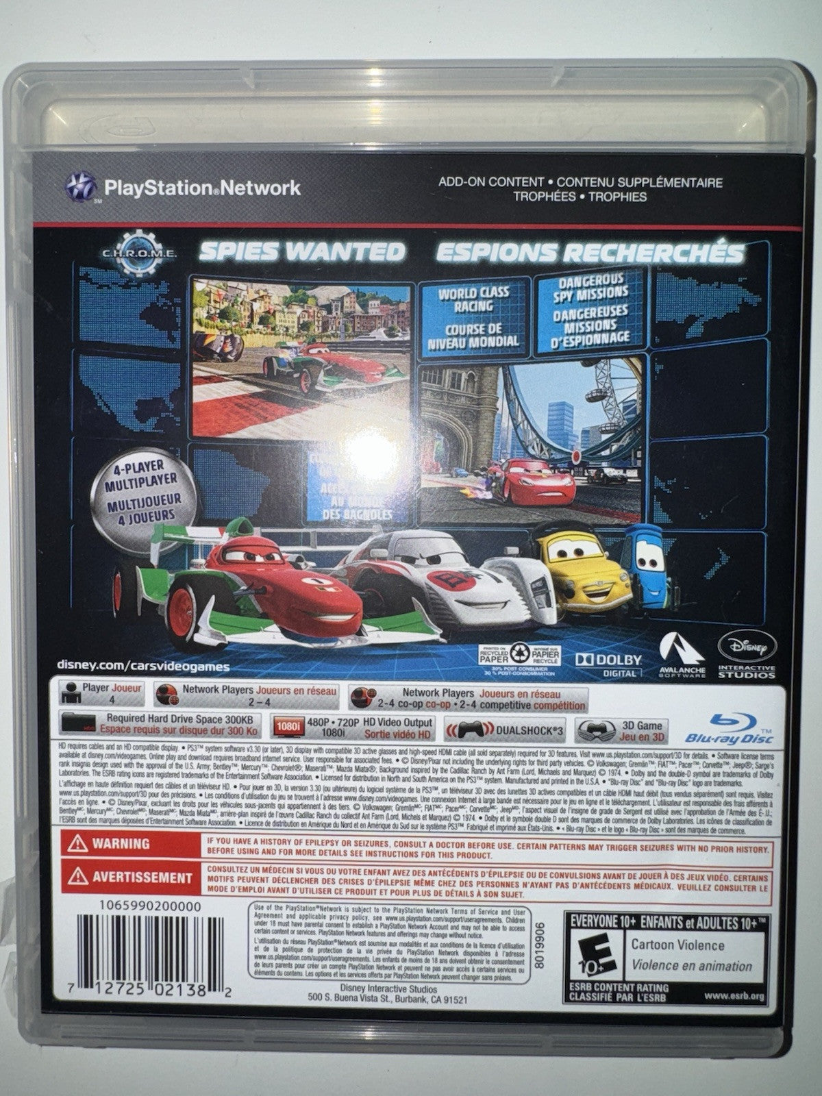 Cars 2 (PS3) Disney / Pixar Sony Playstation 3 CIB COMPLETE + MANUAL