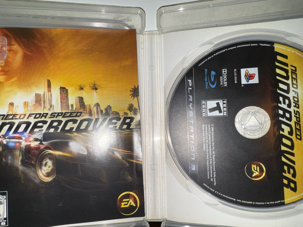 Need for Speed: Undercover (Sony PlayStation 3, 2008) CIB COMPLETE + MANUAL PS3